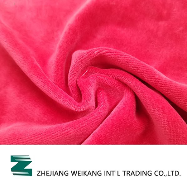 CVC Soft Knitting Fabric Double Solid Velour