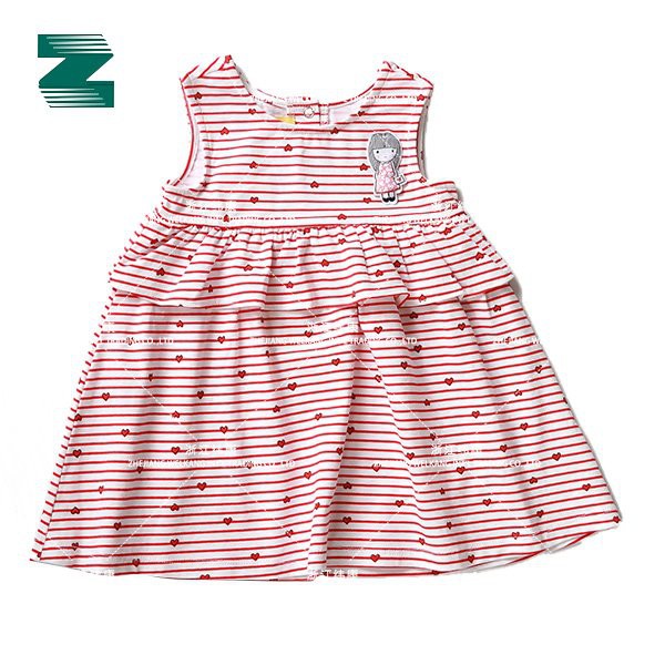 Dress For Kids In Knitted Print Spandex Jersey