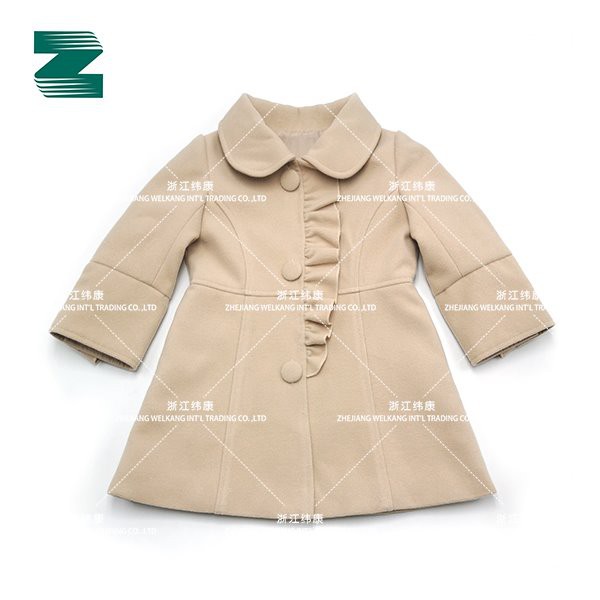 Faux Wool Coat For Girl