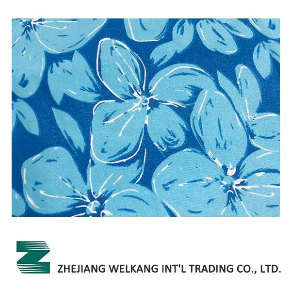 Printed Fabric 63% Poly 35% Rayon 2% Spx Soft Stretch Knitted Plain Jersey for Garment Trousers Underwear