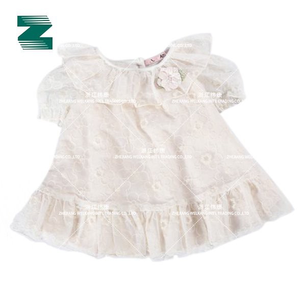 Princess Dress For Kids With Emb Mesh With Ruffle Collar And Bottom