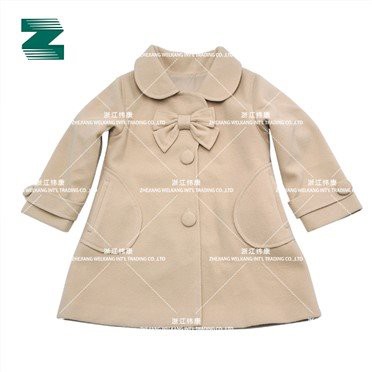 Coat For Kids With Big Bow Front