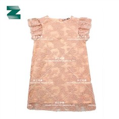 Dress For Kids In Lace Fabric With Lining