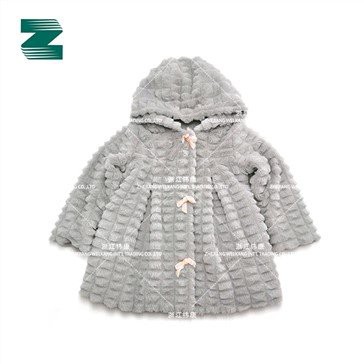 faux fur coat with hood for girl
