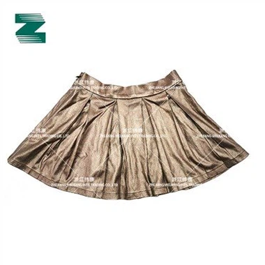 Skirt For Kids In Light Pu With Zipper Opening Sideseam