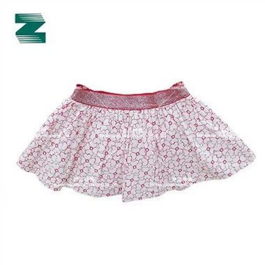 Skirt For Kids In Print Burnt-Out Woven Fabric